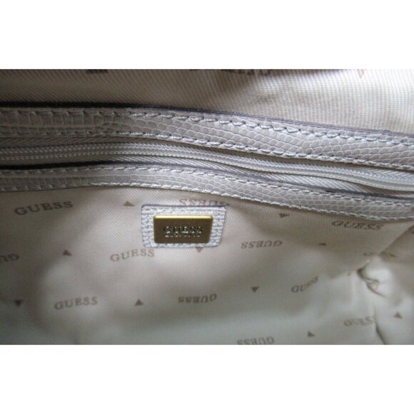 Guess Ginevra Handle Crossbody Bag Purse Taupe & Cream Gold Hardware Exotic NWOT - Picture 7 of 15